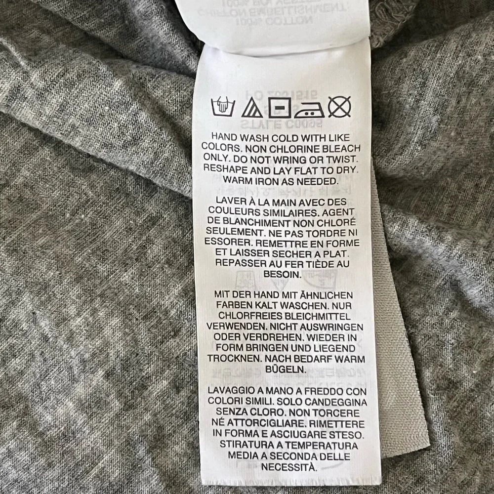 J. Crew | Gray appliqué cotton tank top size extra large